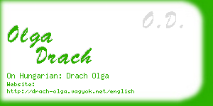 olga drach business card